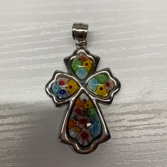 Murano glass cross pendant Clearance